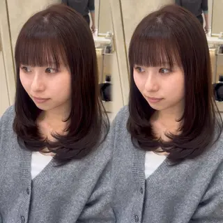 ミディアム nao🎀zina 透明感/艶髪のヘアスタイル