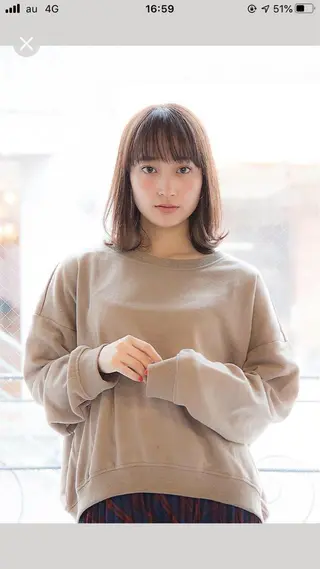 ミディアム 【ブリーチ縮毛矯正】 TAKUMIのヘアスタイル