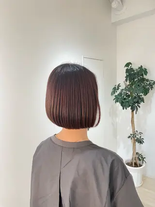 ミディアム カラー 髪質改善カラー長縄 花音のヘアスタイル