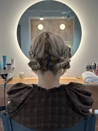 ミディアム ヘアアレンジ 横浜⭐️カラー モデル🌻あみ🌻のヘアスタイル