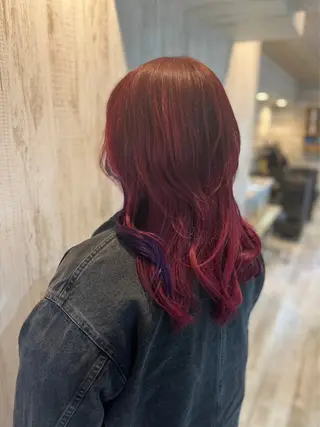 ロング カラー ヘアアレンジ 髪質改善🫧 りこのヘアスタイル