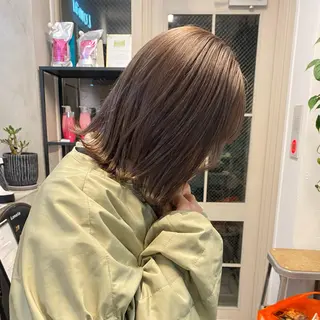 ミディアム カラー ヘアアレンジ 縮毛/透明感カラー Mariamu🫧のヘアスタイル
