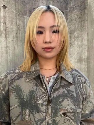ミディアム モードレイヤー/ボブ Rikuのヘアスタイル