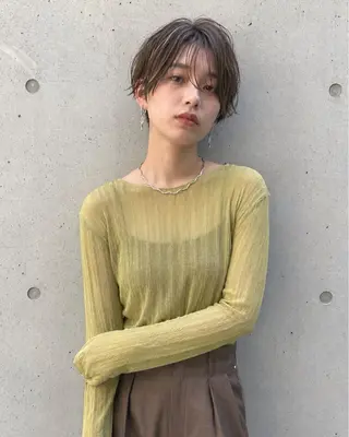 ショート カラー ショート&ボブ🦋 shell立川🫧のヘアスタイル