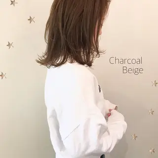 ミディアム カラー 市川 千夏のヘアスタイル