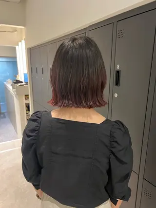 ショート カラー ヘアアレンジ 暗髪カラー🫐 おくだりんかのヘアスタイル