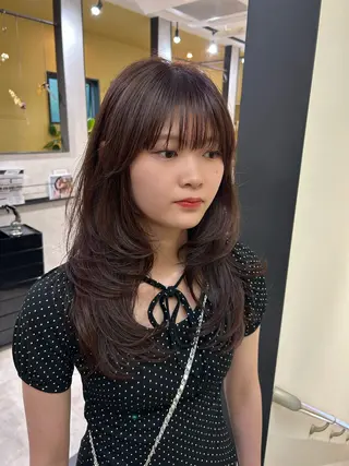 ロング カラー hub hair レイヤー/透明感のヘアスタイル