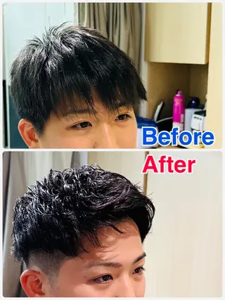 ショート パーマ メンズ 💈神技メンズカット 大沢カズキ✂︎のヘアスタイル