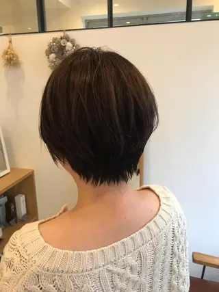 ショート カラー 暖色カラー🍊 ボブ🌿顔周りcutのヘアスタイル
