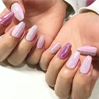 ネイル 渋谷／チップ長さ出し 👑アプレgel-xのネイルデザイン