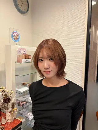 ミディアム 中田 美優のヘアスタイル