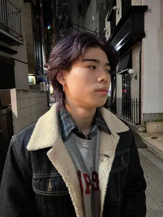 ミディアム カラー メンズ メンズ専門ブリー チカラー⚡️リュウジのヘアスタイル