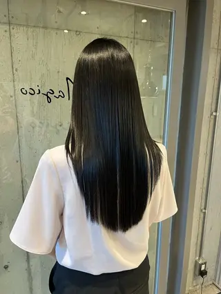 ロング カラー ヘアアレンジ 🍀透明感カラー×垢 抜けボブ リクト💥のヘアスタイル