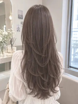 ロング カラー ヘアアレンジ 韓国レイヤー/ 💎Tomoya💎のヘアスタイル
