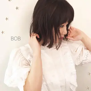 ミディアム カラー 市川 千夏のヘアスタイル