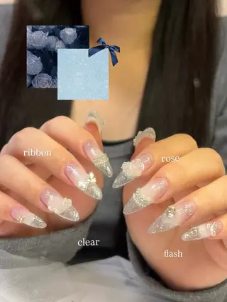 ネイル yuki❄️堺筋本町 韓国ワンホンのネイルデザイン