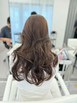 ロング カラー 顔まわりの神様✨ 透明感カラー藤嶋秀幸のヘアスタイル