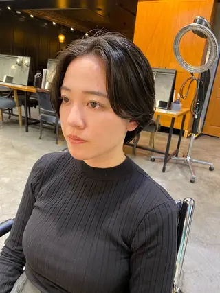 ショート カラー 透明感カラー🌿 グレージュ🐺陽介のヘアスタイル
