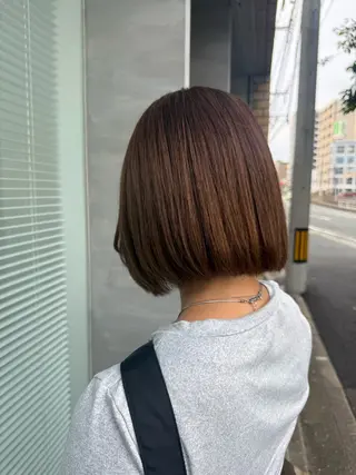ミディアム qpulaあいみ 透明感カラーのヘアスタイル