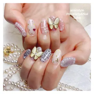 ミディアム ネイル 🐾enen style 🐾のネイルデザイン