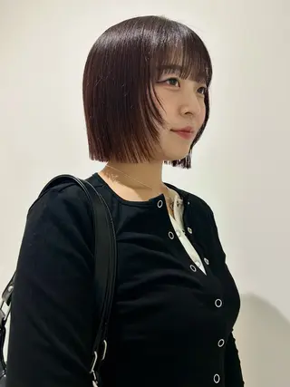 ショート カラー 👔ボブ﹨髪質改善 ストレート🩳ももかのヘアスタイル