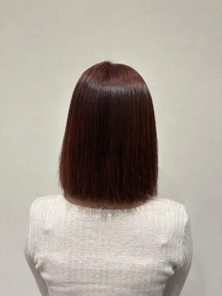 ミディアム カラー AKIHO 暖色カラーのヘアスタイル
