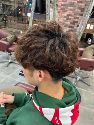 ショート カラー メンズ メンズパーマ屋さん /yuki☃️💭のヘアスタイル
