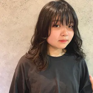 セミロング 堤 麻衣子のヘアスタイル