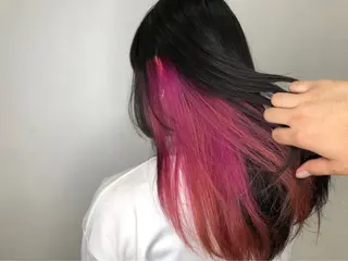 セミロング カラー 🇰🇷ブリーチ縮毛 髪質改善七星🇰🇷のヘアスタイル