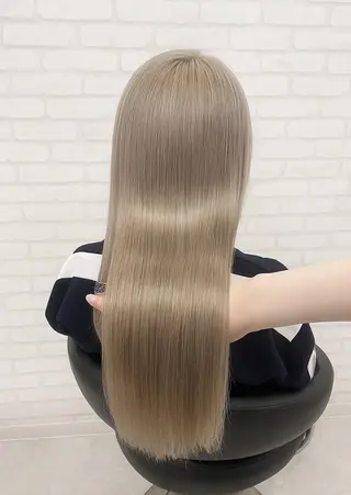 ロング カラー ダブルカラー/ 縮毛矯正🌼畔上のヘアスタイル
