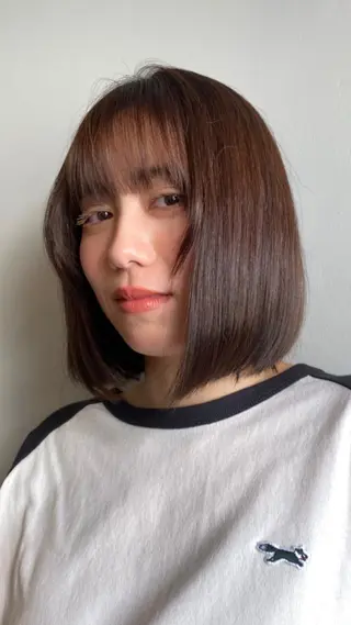 ミディアム カラー ヘアアレンジ マツエク・マツパ アイブロウ shoji༄ mikuのヘアスタイル
