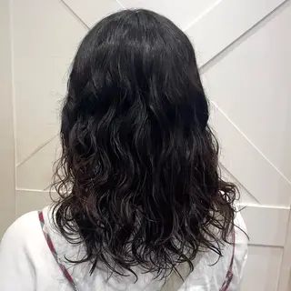 セミロング パーマ 横浜パーマ🌐ボブ✨ 暖色カラーもえかのヘアスタイル