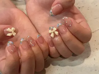 ネイル 韓国/ワンホン/長さ 出しつけ放題🎀のネイルデザイン