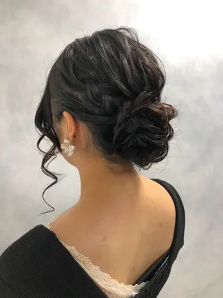 ロング ヘアアレンジ Acchon/心斎橋 💚ダブルカラーのヘアスタイル
