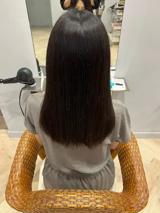 セミロング カラー 竹内 亜由夢のヘアスタイル