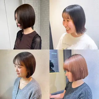 ショート 銀座:似合わせカラー オリーブ🫒アレンジのヘアスタイル