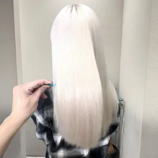 セミロング カラー ヘアアレンジ ✨ブリーチ支持No1 複雑履歴修正/舘岡のヘアスタイル