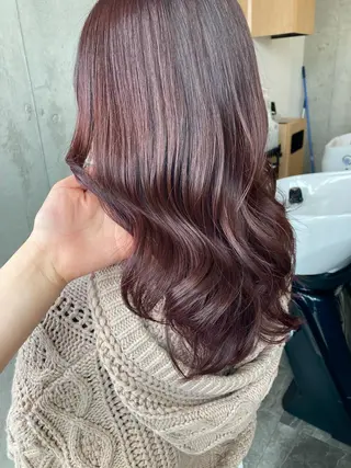 セミロング ✨色持ちの良い艶 カラー✨蟹江真世のヘアスタイル