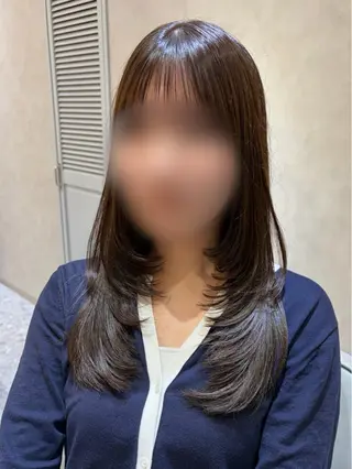 セミロング カラー Ayano🎀 レイヤー×透明感🎀のヘアスタイル