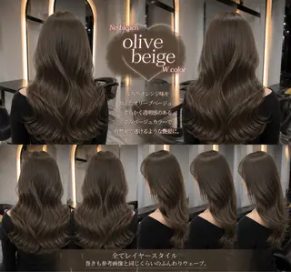 ロング カラー 💙レイヤー縮毛矯正 大宮/虎白💙のヘアスタイル