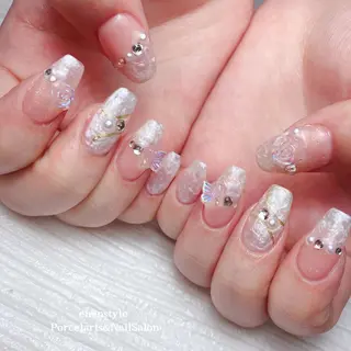 ミディアム ネイル 🐾enen style 🐾のネイルデザイン