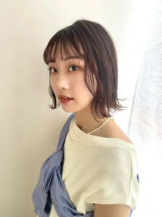 ミディアム Okamura Chisatoのヘアスタイル