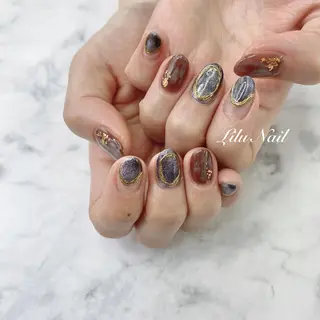ネイル モチの良さ◉ フィルインネイル♡のネイルデザイン