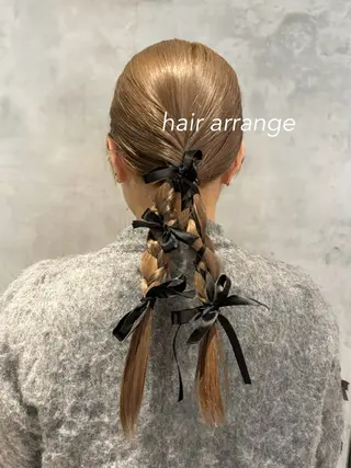 セミロング カラー ヘアアレンジ レイヤー×ベージュ ×暖色🩷AINAのヘアスタイル