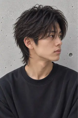ミディアム パーマ メンズ ORI. men’s hairのヘアスタイル