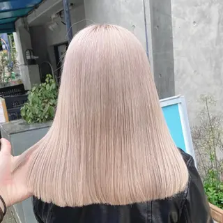 ミディアム カラー パーマ ヘアアレンジ メンズ キッズ ネイル マツエク・マツパ アイブロウ 🎀ハイトーンNo .1🩵NaGiSaのヘアスタイル