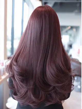 ロング 絶対綺麗な暖色カラー 🎯あります✨増渕✨のヘアスタイル