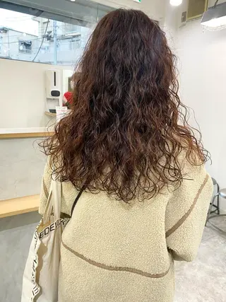 ロング パーマ 森貴裕/ニュアンス パーマ/オリーブのヘアスタイル
