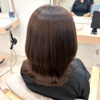 ミディアム カラー 杉山 愛のヘアスタイル