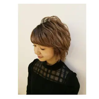 ショート ヘアアレンジ 美谷添(ミヤゾエ) まどか大人ヘアサロンのヘアスタイル